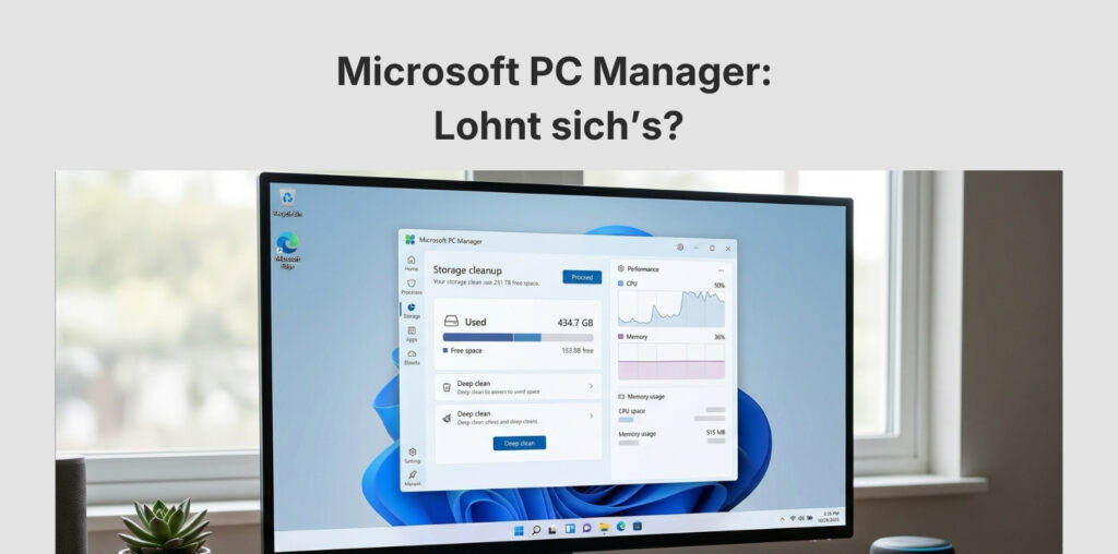 Microsoft PC Manager im Test auf einem Windows-11-Desktop
