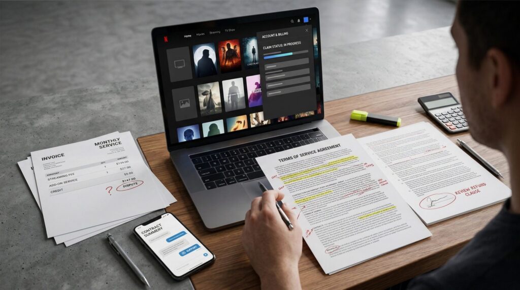 Prime Video Bestandskunden pruefen Abo und Erstattung auf Laptop