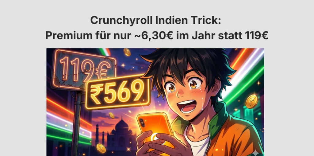 Crunchyroll Indien Trick Spar-Anleitung