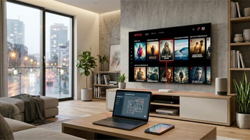 Netflix Haushalt auf Smart-TV