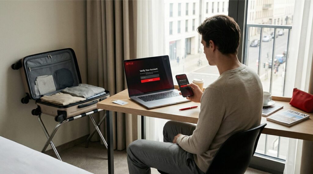 Netflix auf Reisen im Hotel nutzen