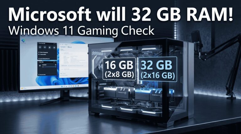 Microsoft will 32 GB RAM für Gaming PCs im Jahr 2026